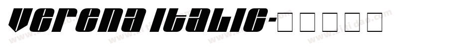 Verena Italic字体转换